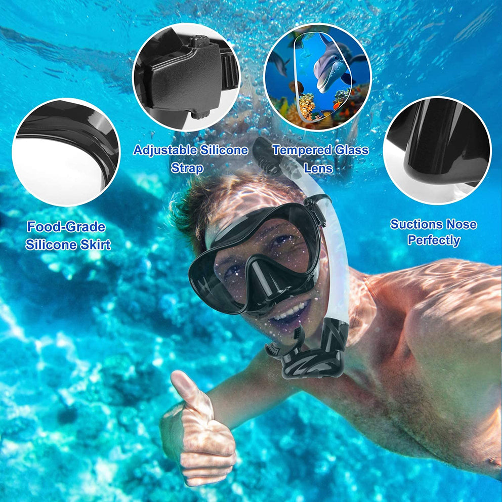 Diving mask snorkel set