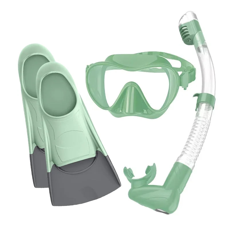 Water Sports Swimming Fins Diving Mask Diving Equipment Snorkel Diving Mask Set with Silicone Swimming Fins, product image 5