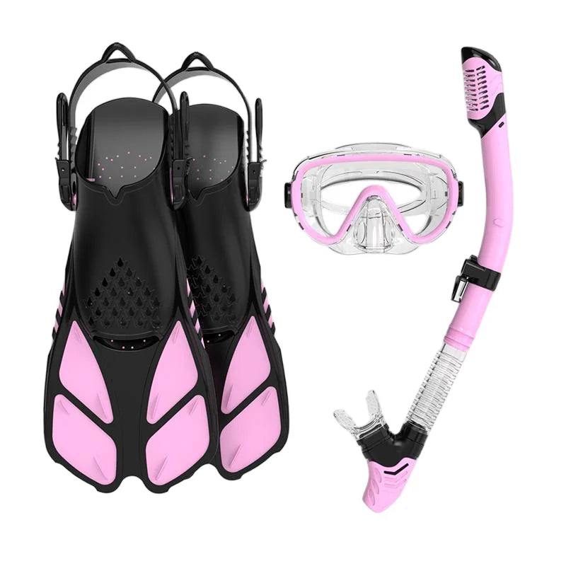 Waterproof Anti-Fog Frameless Design Snorkeling Set Snorkel Mask Diving Goggles Fins Diving Gear, product image 3
