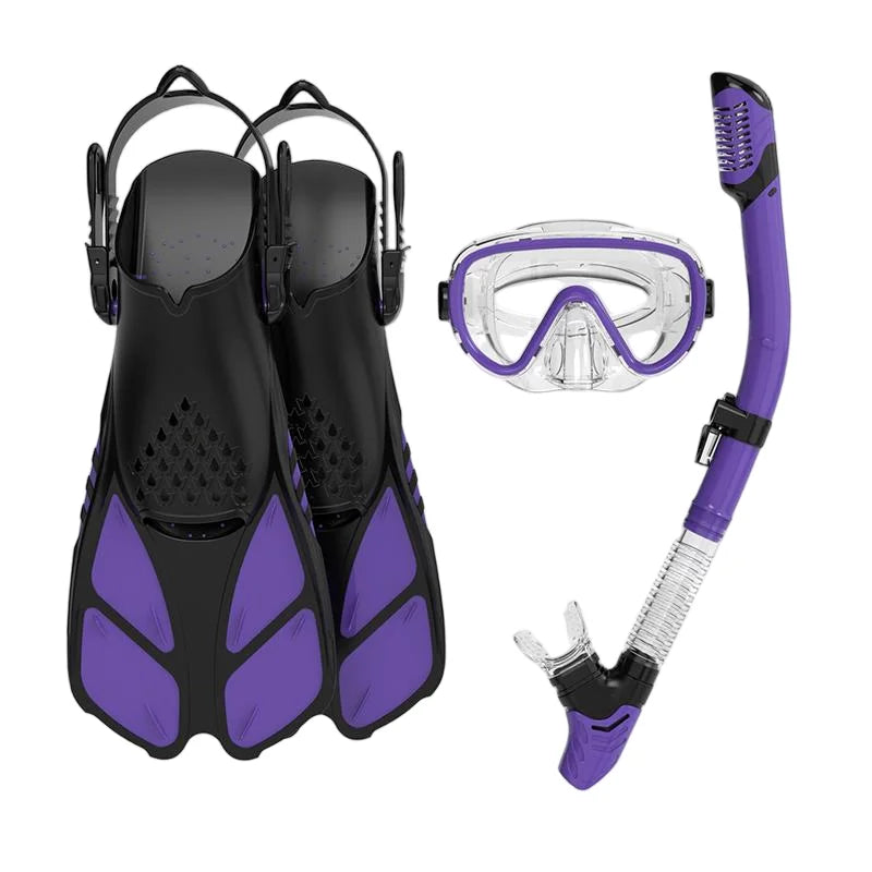 Waterproof Anti-Fog Frameless Design Snorkeling Set Snorkel Mask Diving Goggles Fins Diving Gear, product image 4
