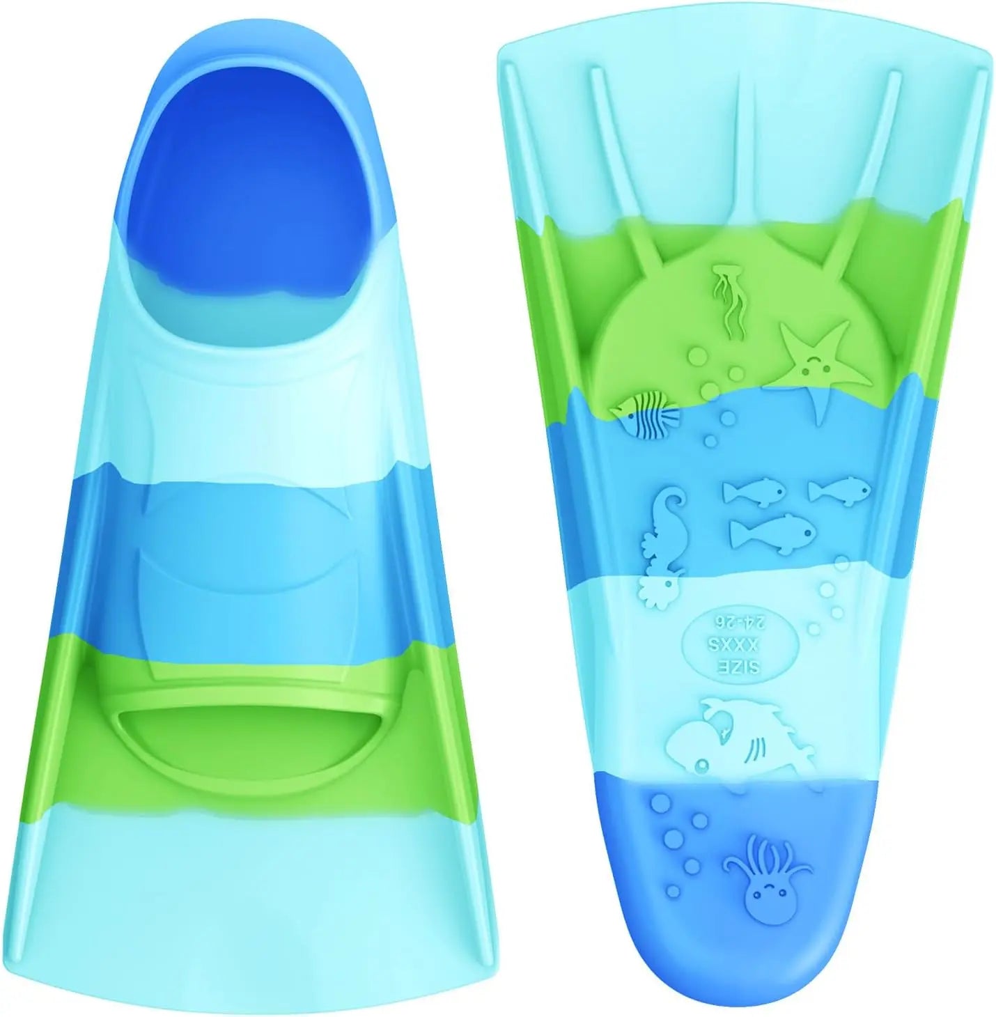 Swim Fins for Kids Adults, Adjustable Training Flippers for Pool, Comfortable Full Foot Design for All Foot Sizes, product image 5
