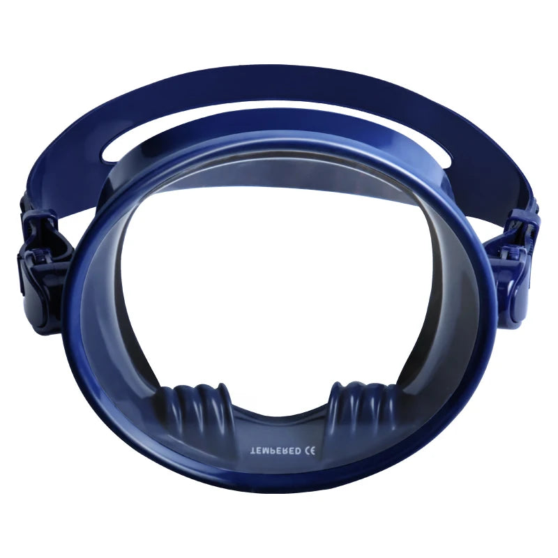 Frameless Design Top Grade Silicone Strap Tempered Glass Dive Frameless Oval Free Diving Mask, product image 1