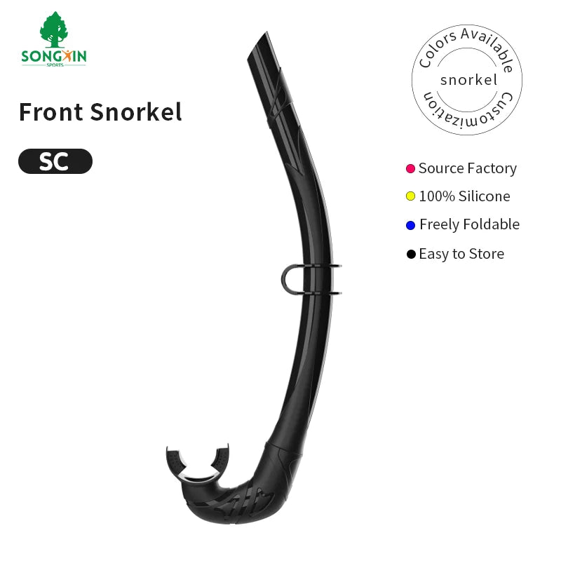 Songxin SC Wet Silicone Snorkel for Scuba Diving & Snorkeling 38cm Comfortable Durable Breath Tube for Unisex Use, product image 1