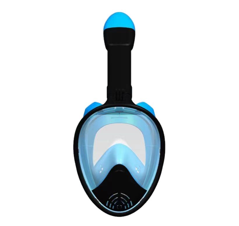 Full face diving mask with 2 valves for exhaling