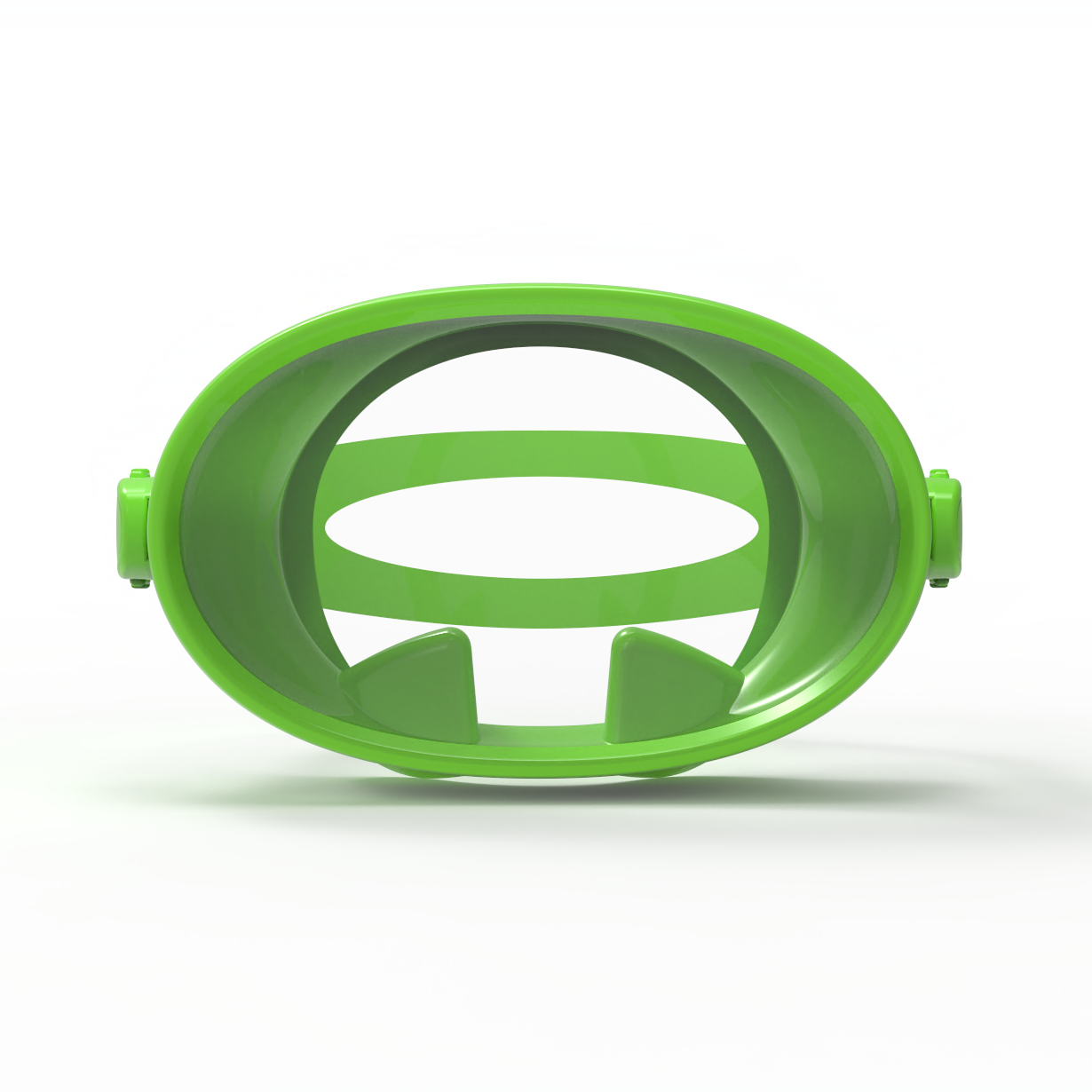 Oval diving mask without noise pressure