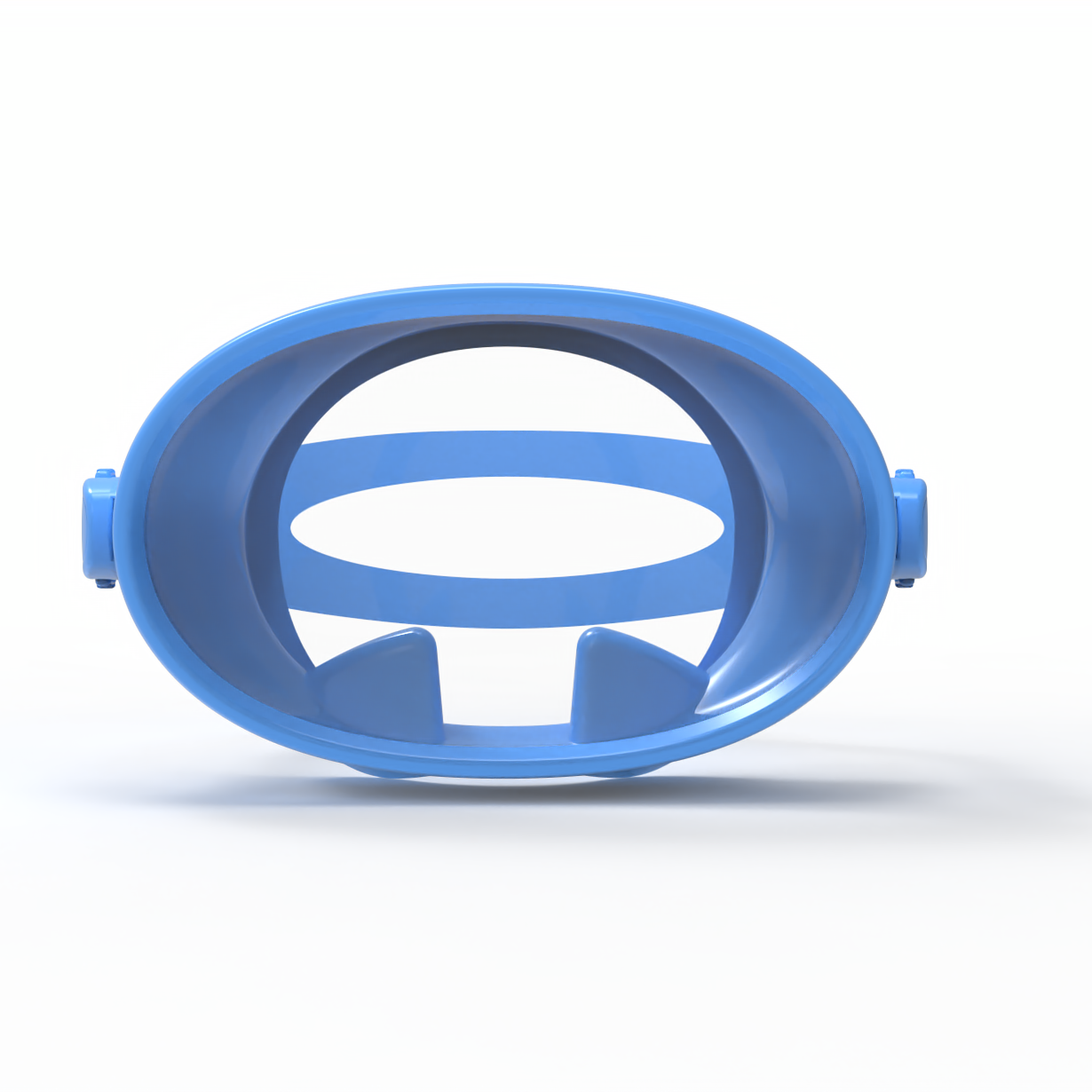 Oval diving mask without noise pressure