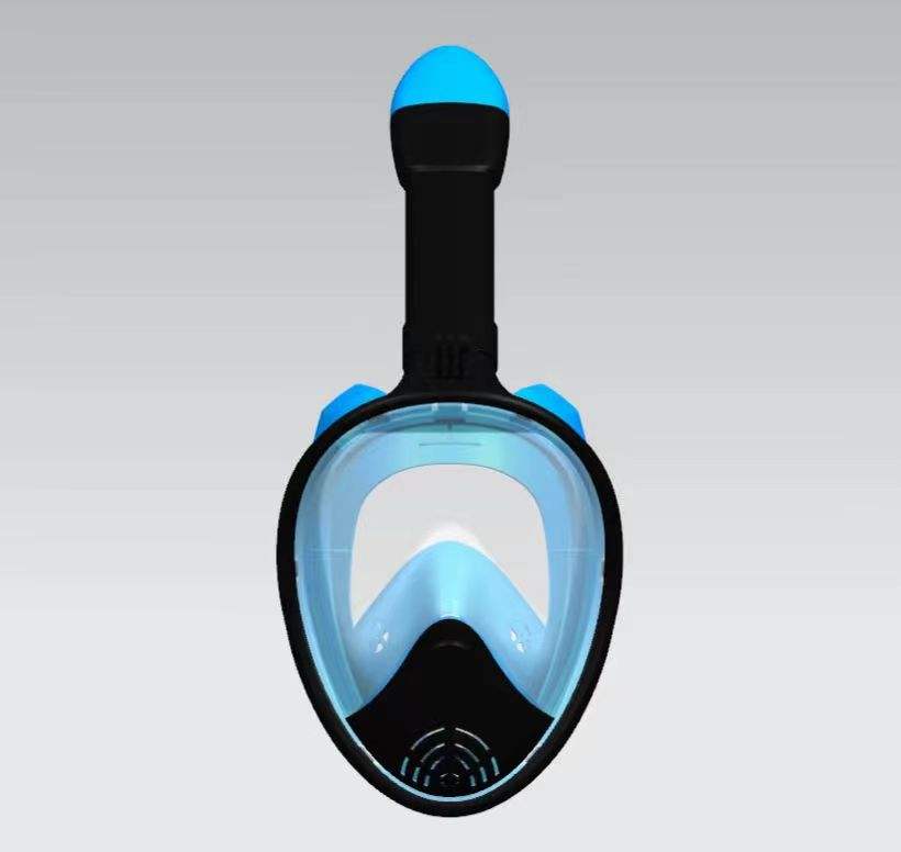 Full face diving mask with 2 valves for exhaling